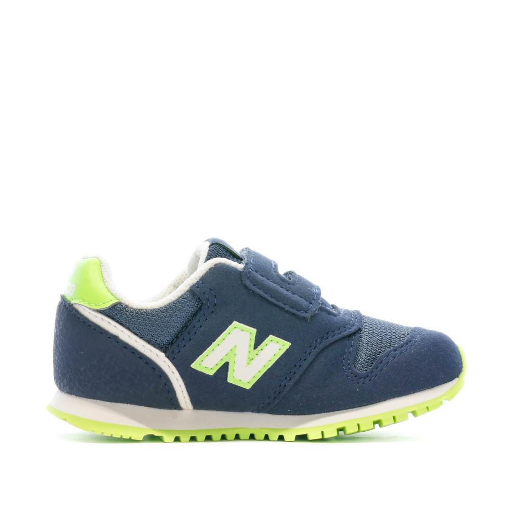Baskets Marines/Vertes Garçon New Balance 373 vue 2