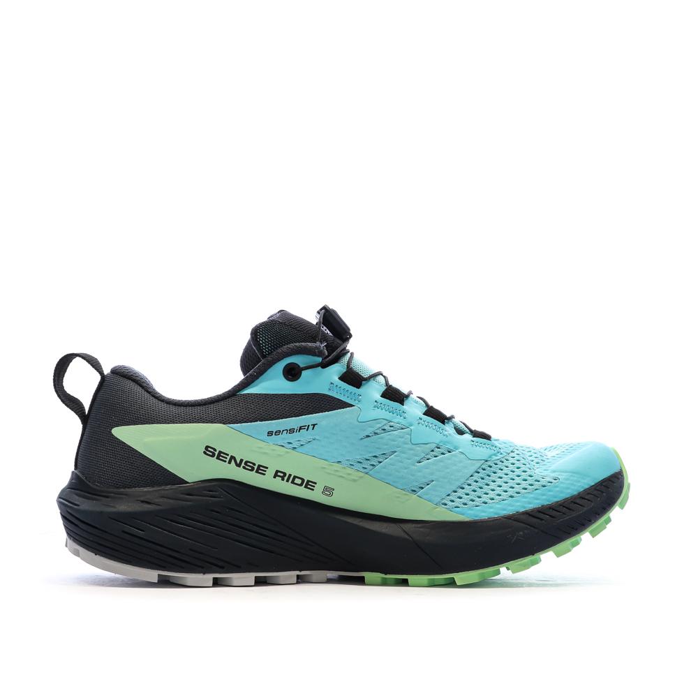 Chaussures de Trail Turquoise Femme Salomon Ride 5 Gtx vue 2