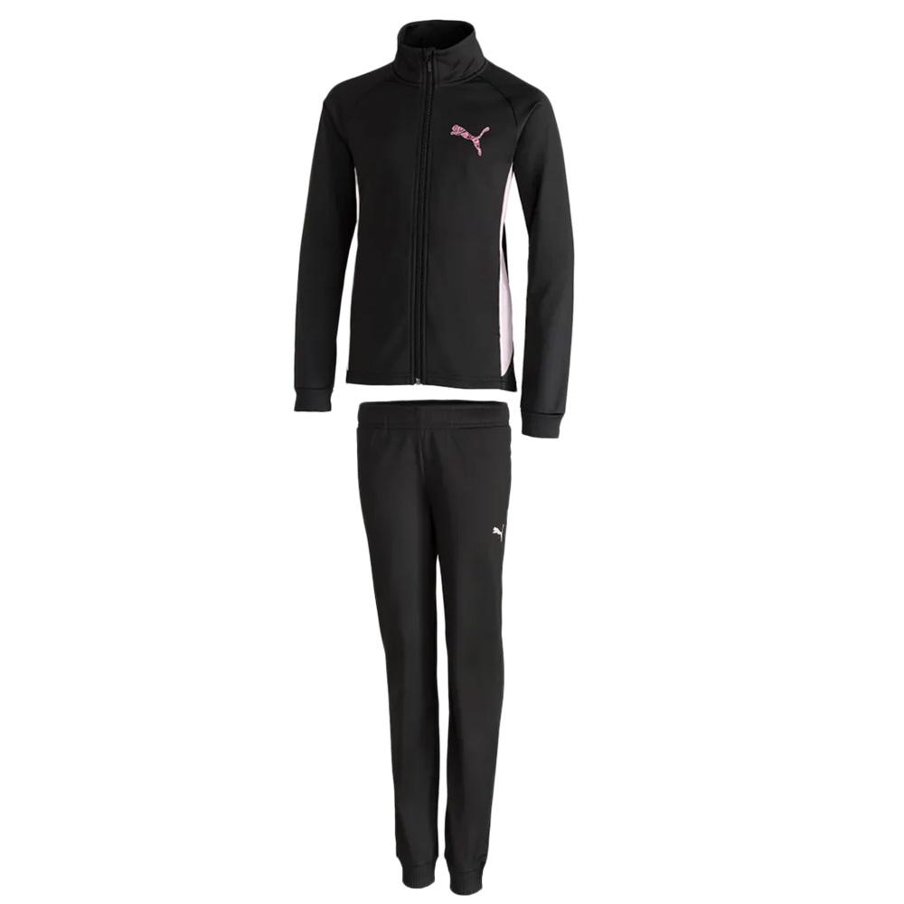 Survêtement Noir/Rose Fille Puma S G Tricot Suit Cl pas cher