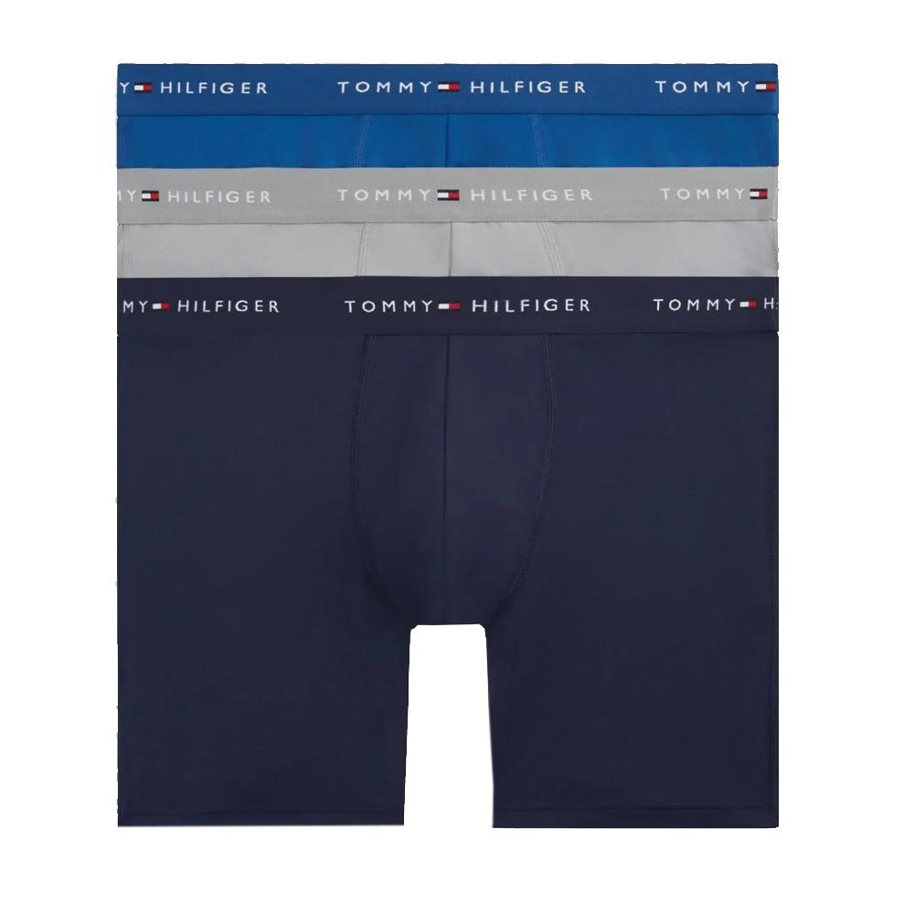X3 Boxers Bleu/Gris/Marine Homme Tommy Hilfiger Brief pas cher