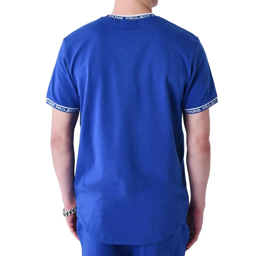 T-Shirt Bleu électrique/Blanc Homme Project X Paris 2511114 vue 2
