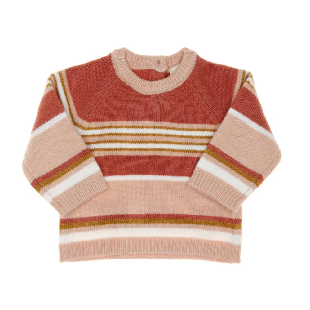Pull Rose à rayures Fille EOM Koray pas cher