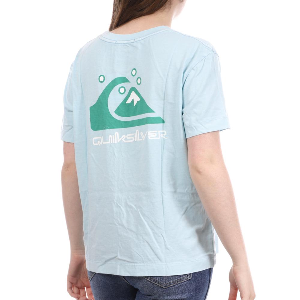 T-shirt Bleu Femme Quiksilver Crop vue 2