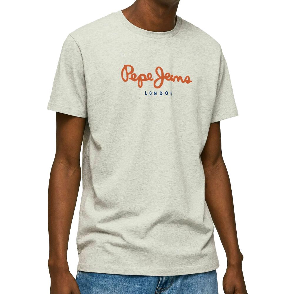 T-shirt Gris Homme Pepe jeans Eggo SEB pas cher