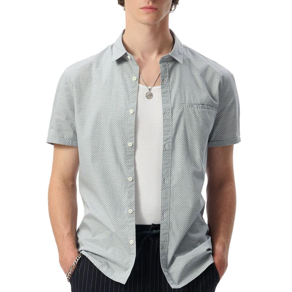 Chemise Bleu à Motifs Homme Teddy Smith Cut 10711556D pas cher