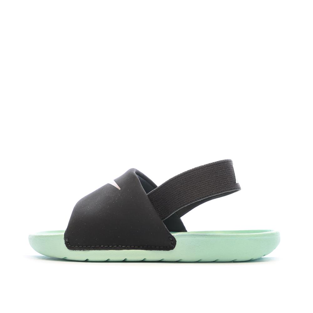 Claquettes Vert/Noir Bébé Nike Kawa Slide pas cher