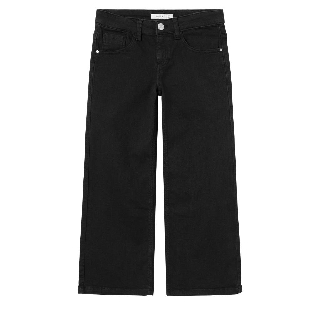 Pantalon Noir Fille Name it Frose Wide vue 3