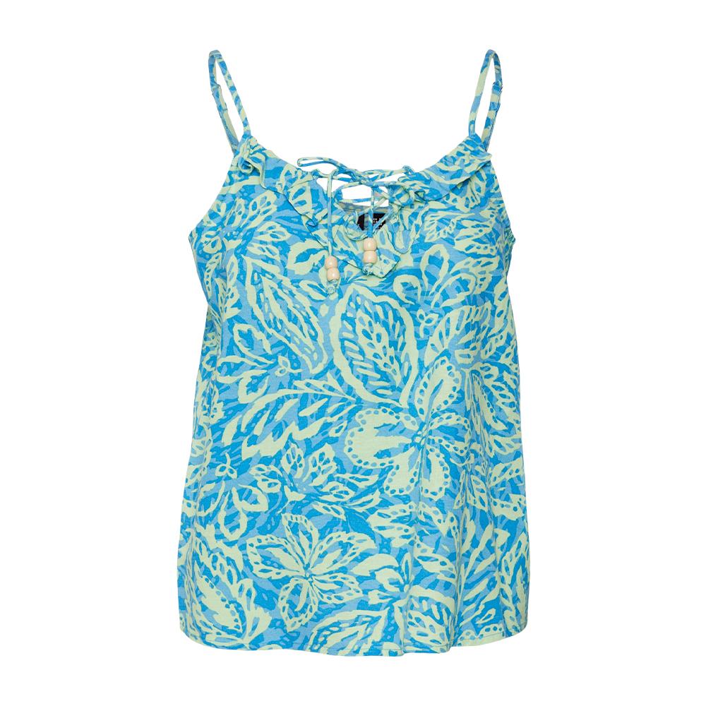 Débardeur Bleu/Vert à Motifs Femme Vero Moda Singlet pas cher