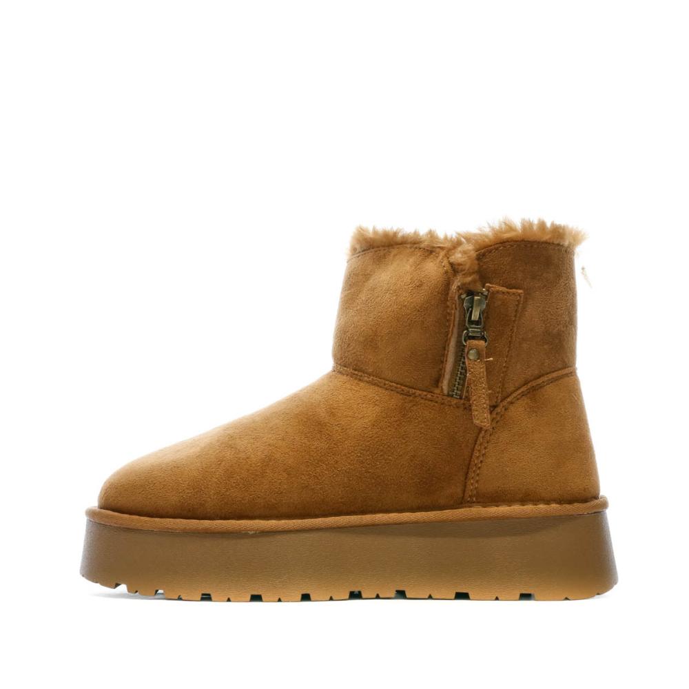 Boots à Plateforme Marron Femme Xti 142210 pas cher