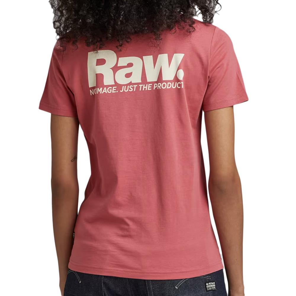 T-shirt Rose Femme G-Star Raw Nysid vue 2