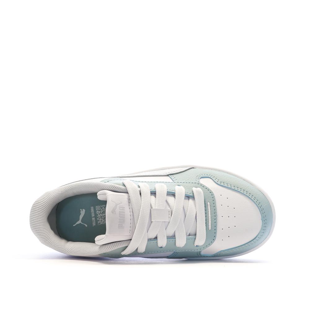 Baskets Blanches/Vert Fille Puma Carina 04 vue 4