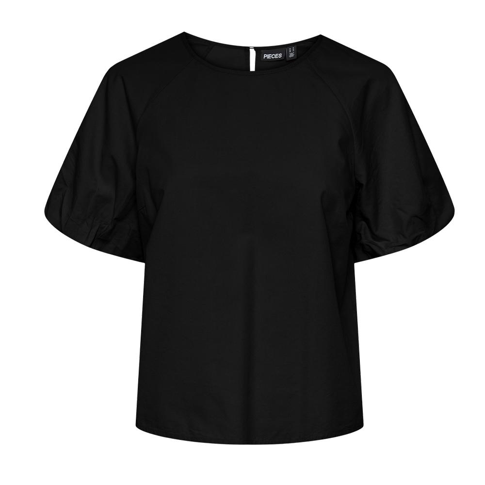 Blouse Noire Femme Pieces Karson pas cher