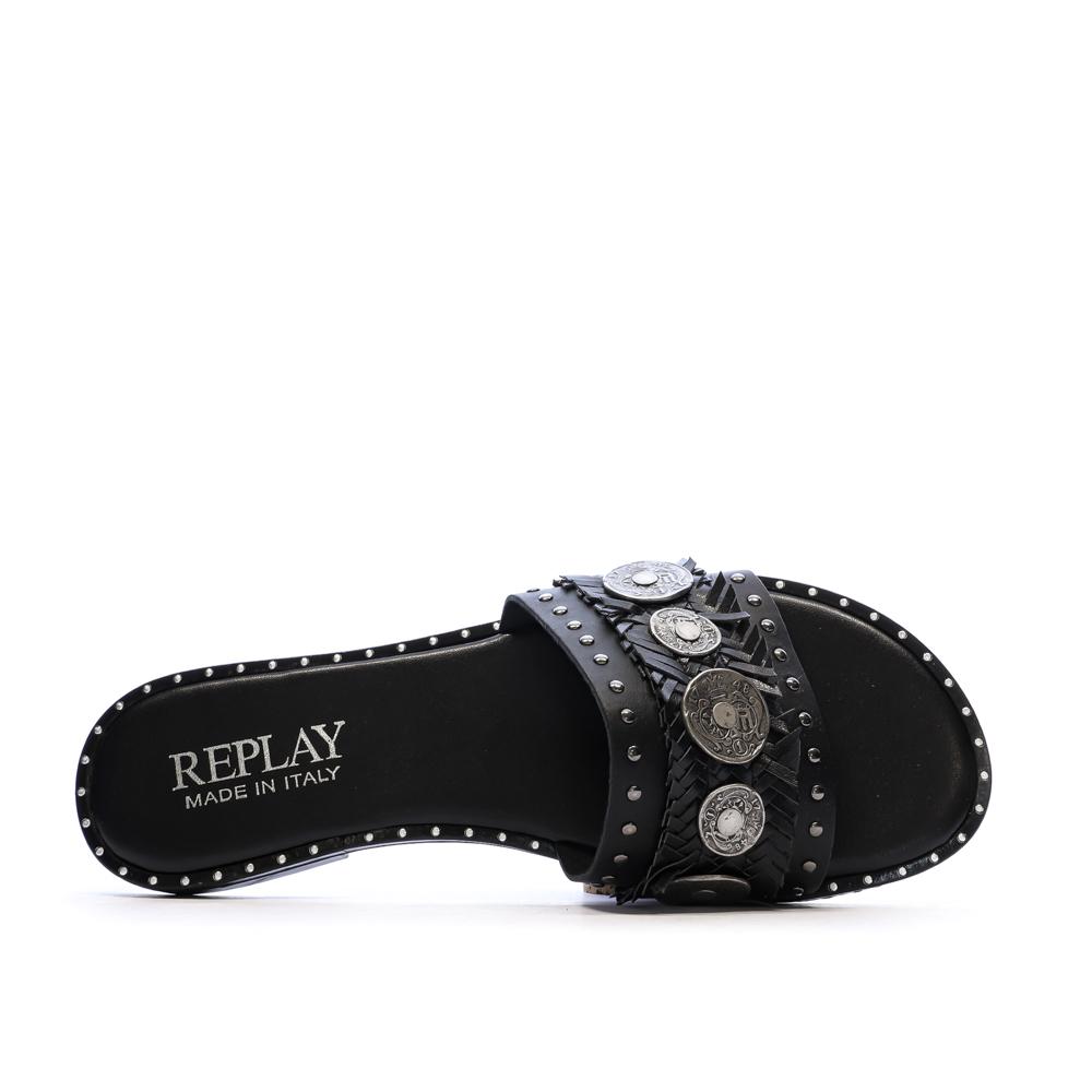 Sandales Noir Femme Replay Nairobi Mule vue 4