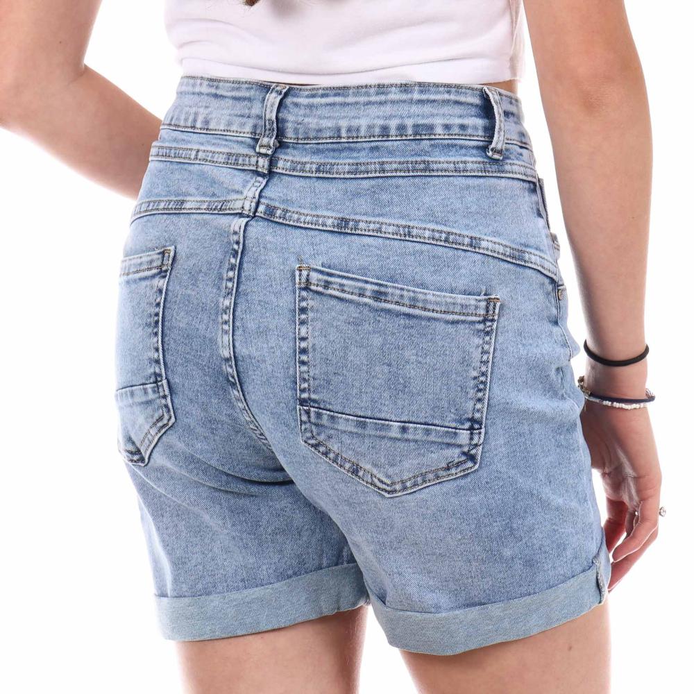 Short Bleu Clair Femme Monday Premium Long Medium vue 2