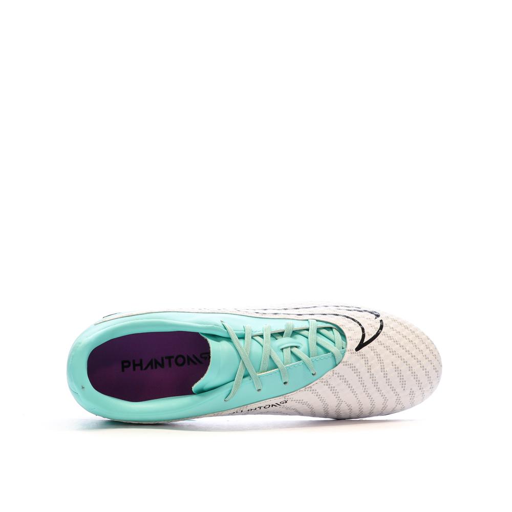 Chaussures de foot Blanc/Vert Homme Nike Phantom GX Academy FG/MG vue 4