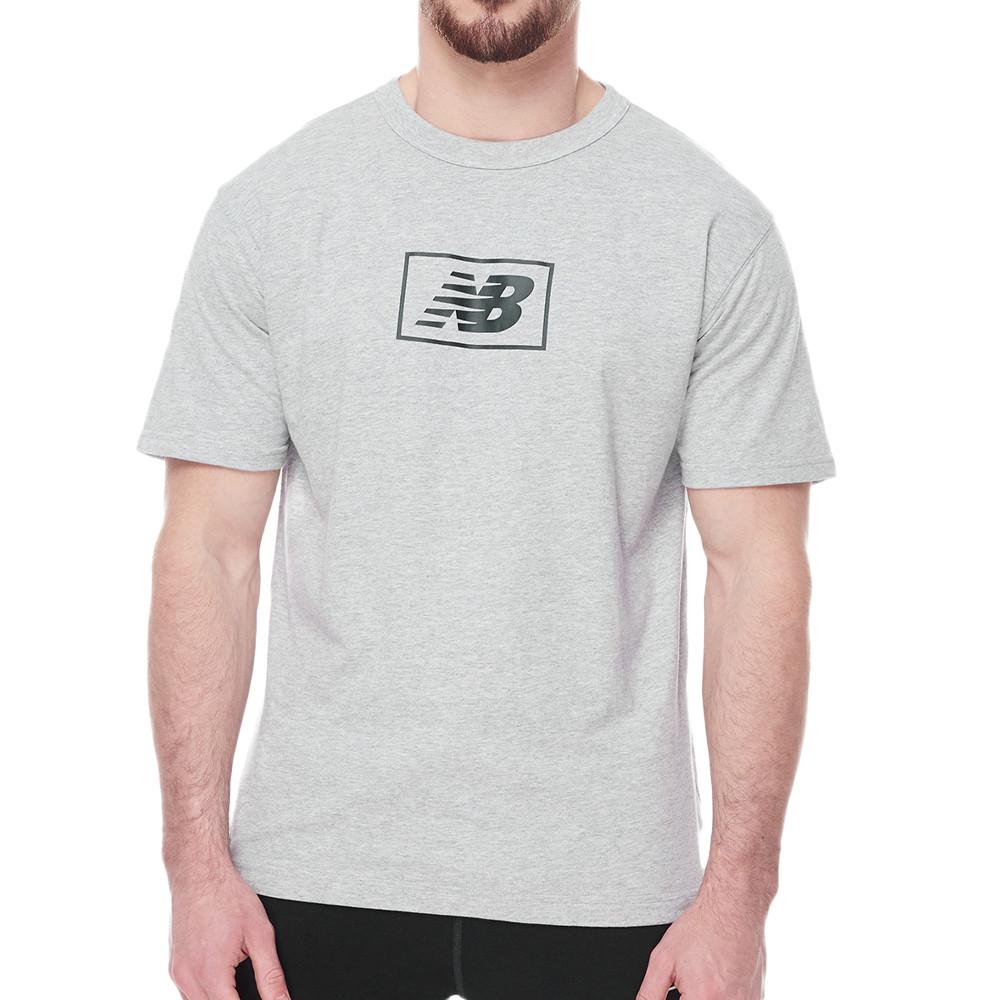 T-shirt Gris Homme New Balance Nbesslogotee pas cher