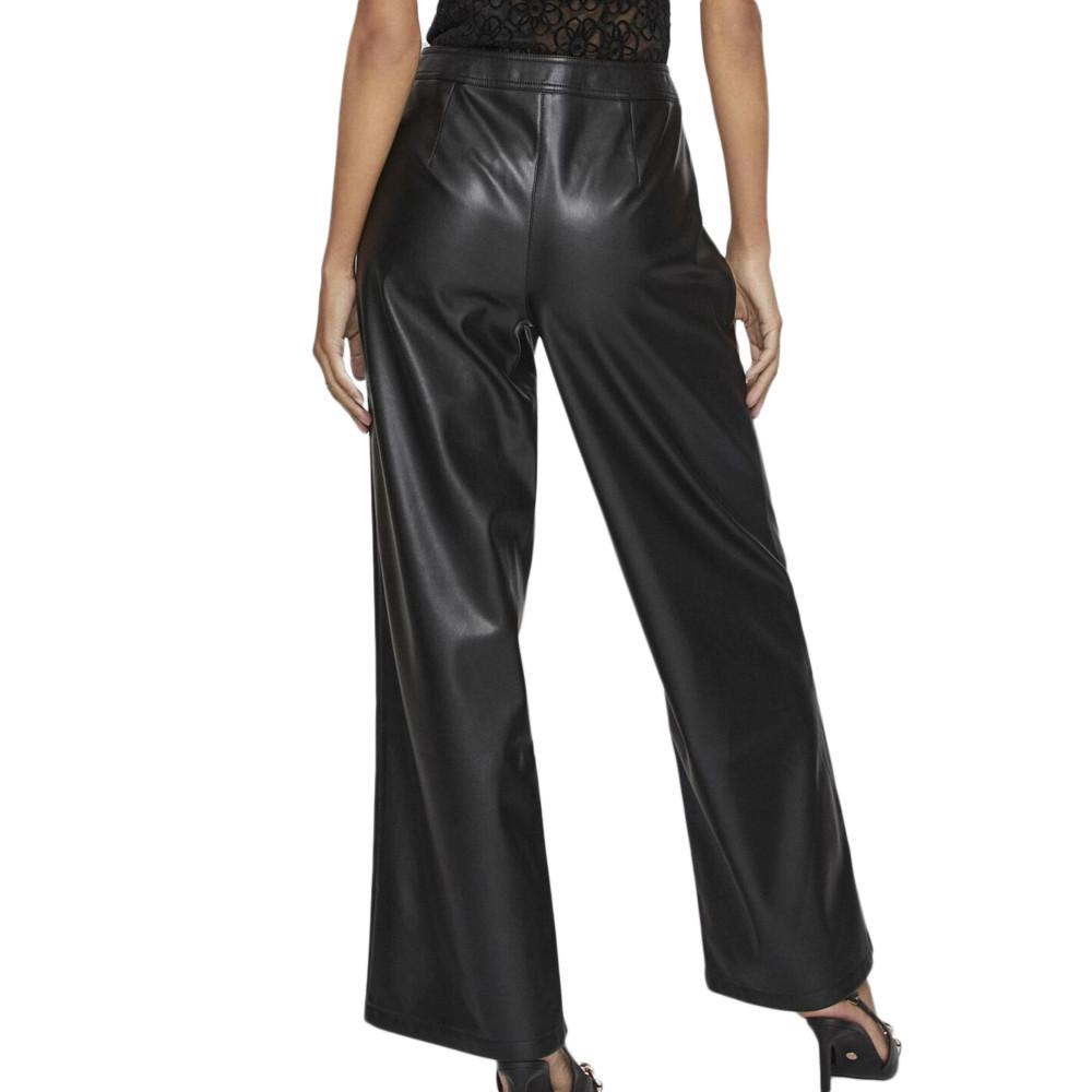 Pantalon Similicuir Noir Femme Vila Vielie Wide vue 2