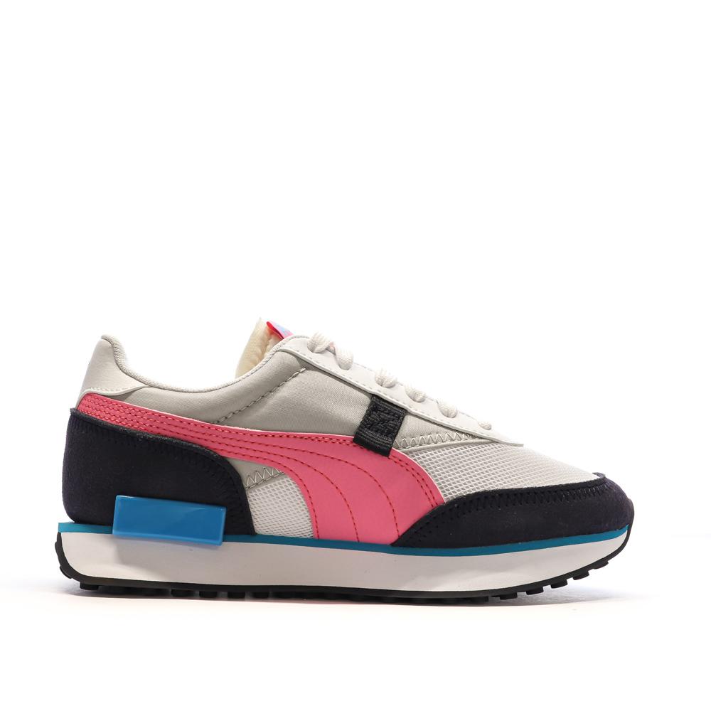 Baskets Noir/Rose Fille Puma Future Rider vue 2