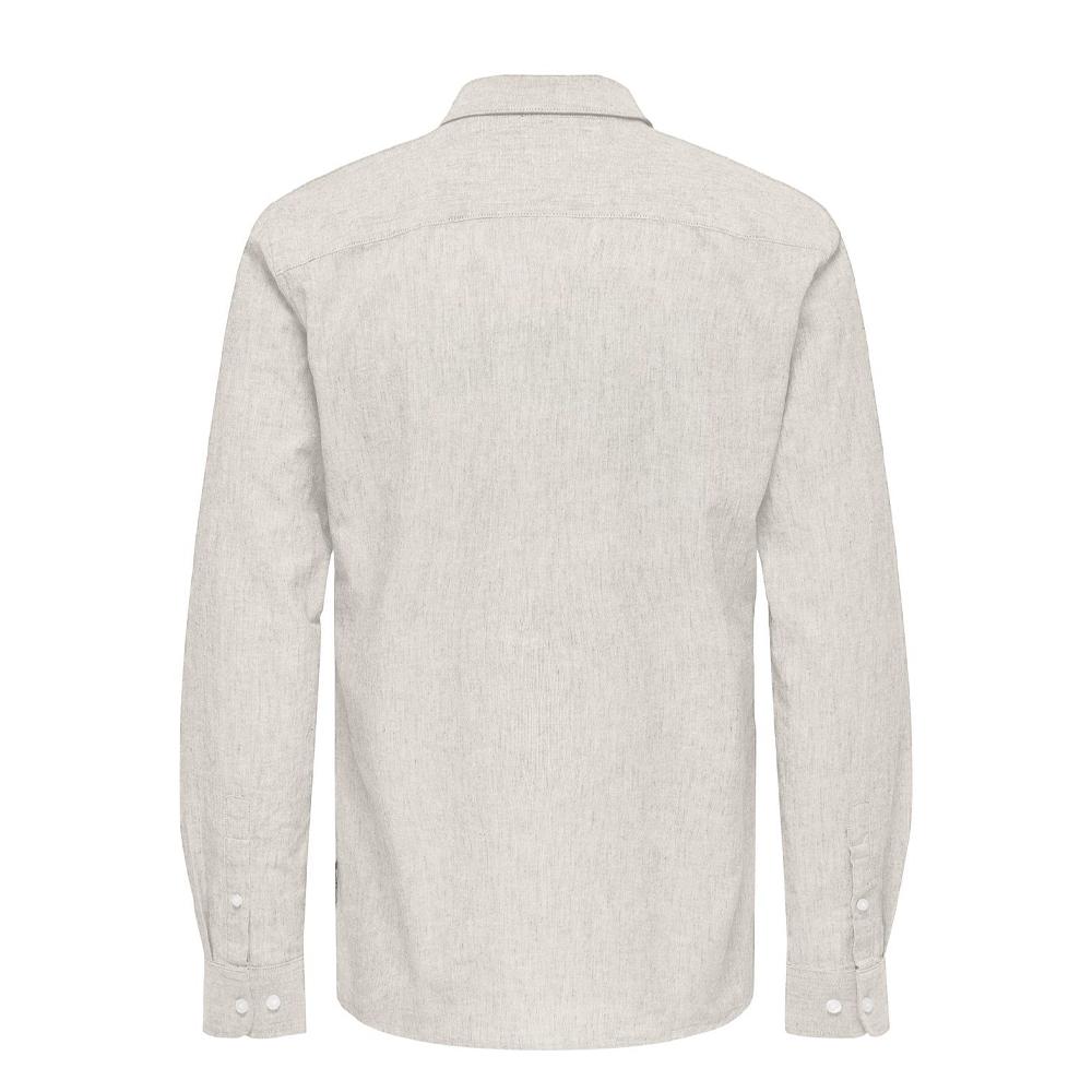 Chemise Grise Homme Only & Sons Solid Linen vue 2