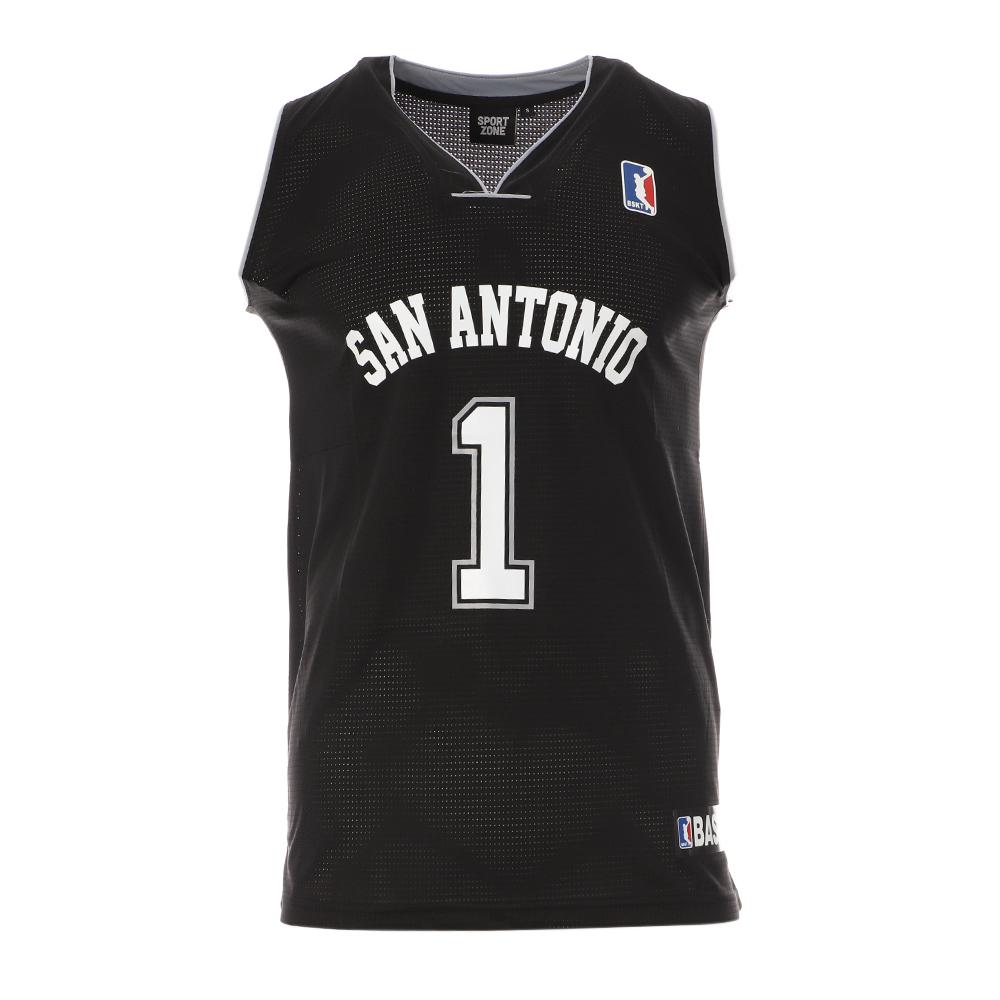 San Antonio Maillot de basket Noir Homme Sport Zone pas cher