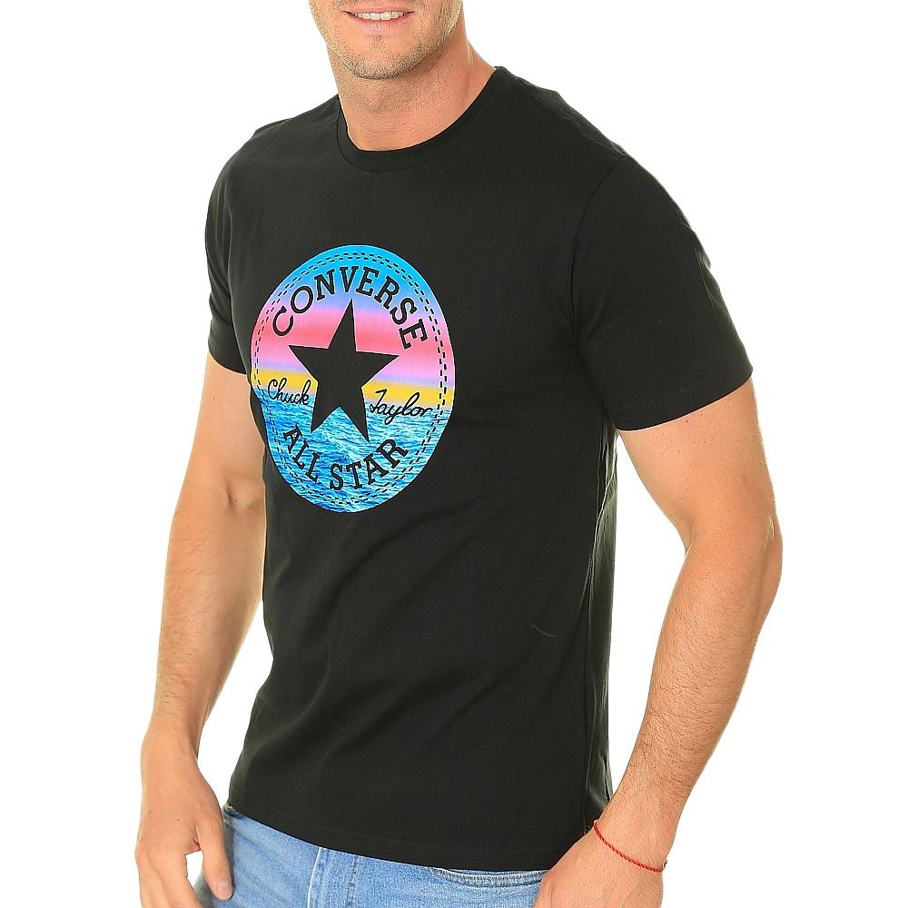 T-shirt Noir Homme Converse Standard Chuck Patch Fill vue 2