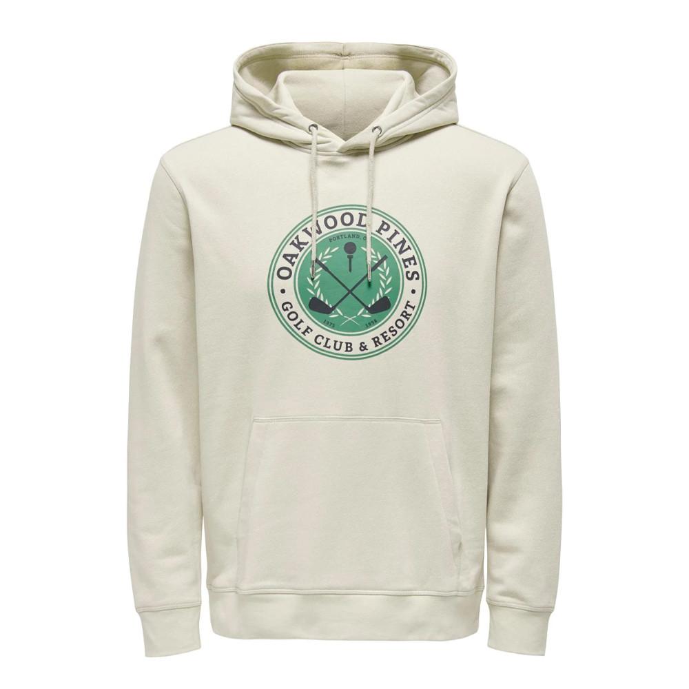 Sweat à Capuche Beige Homme Only & Sons Sotl Reg pas cher