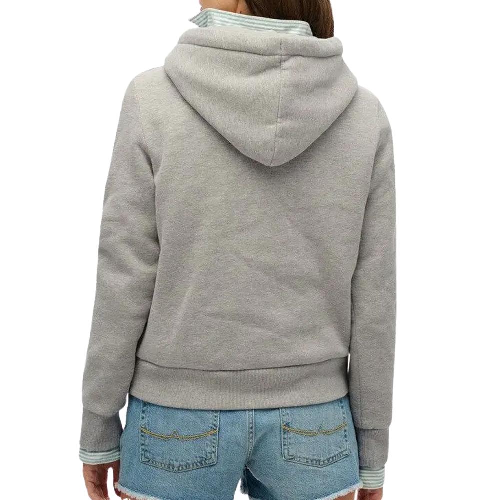 Sweat Gris Femme Superdry Lot 54 Hood vue 2