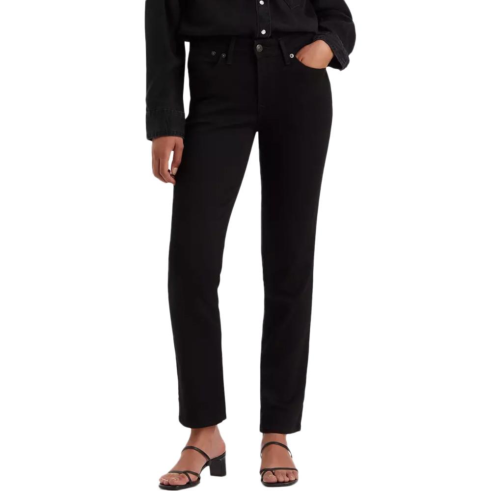 Jean 712 Slim Noir Femme Levi's Welt Pocket pas cher