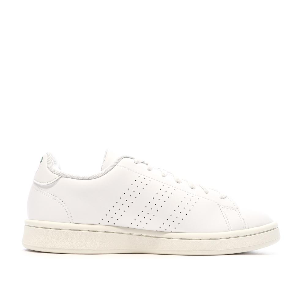 Baskets Blanc Femme Adidas Advantage Feuilles vue 2