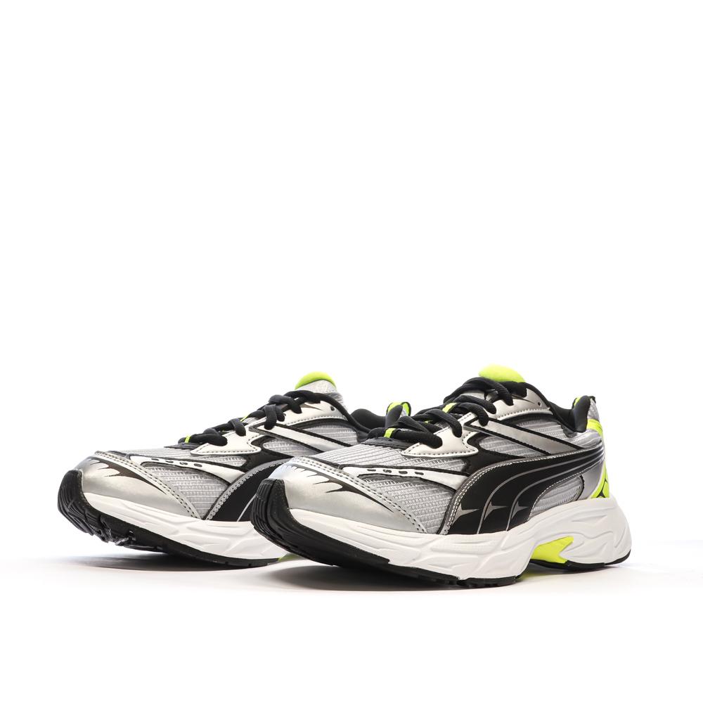 Baskets Gris/Jaune/Noir Homme Puma Morphic Athletic vue 6