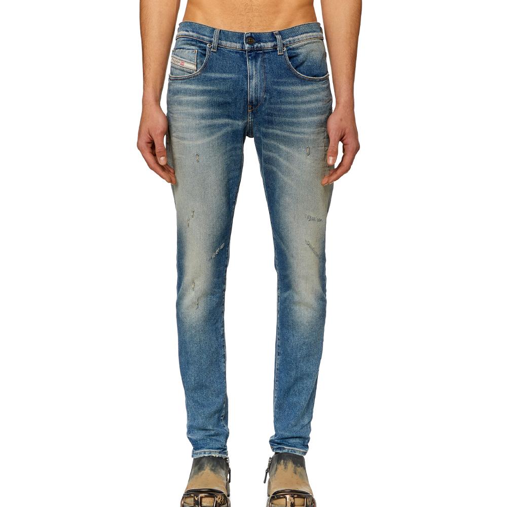 Jean Slim Fit Bleu Moyen Homme Diesel2019 pas cher