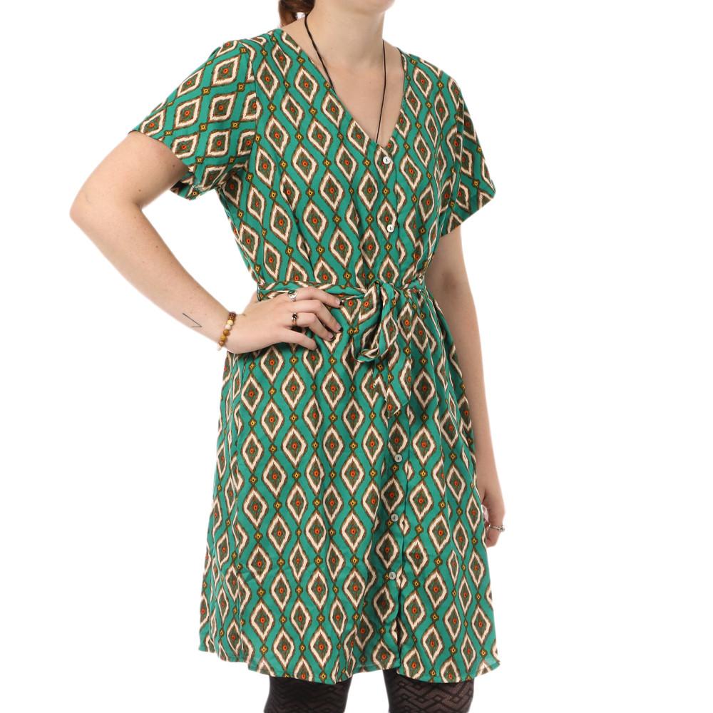 Robe à motifs Verte Femme Only Leah pas cher