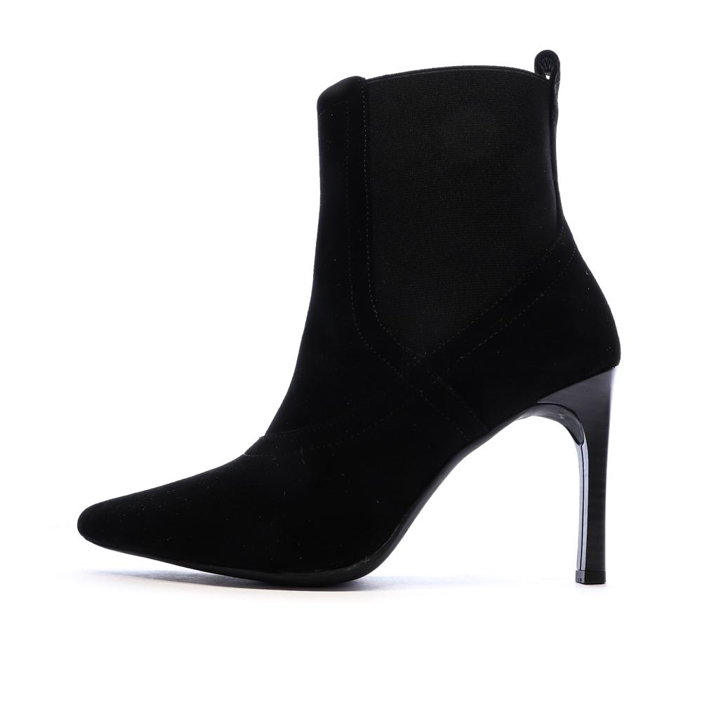 Bottines Noir Femme Geox Faviola pas cher