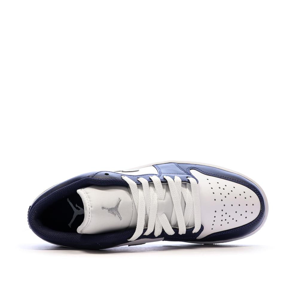 Air Jordan 1 Low Marine/Blanc Homme Nike vue 4