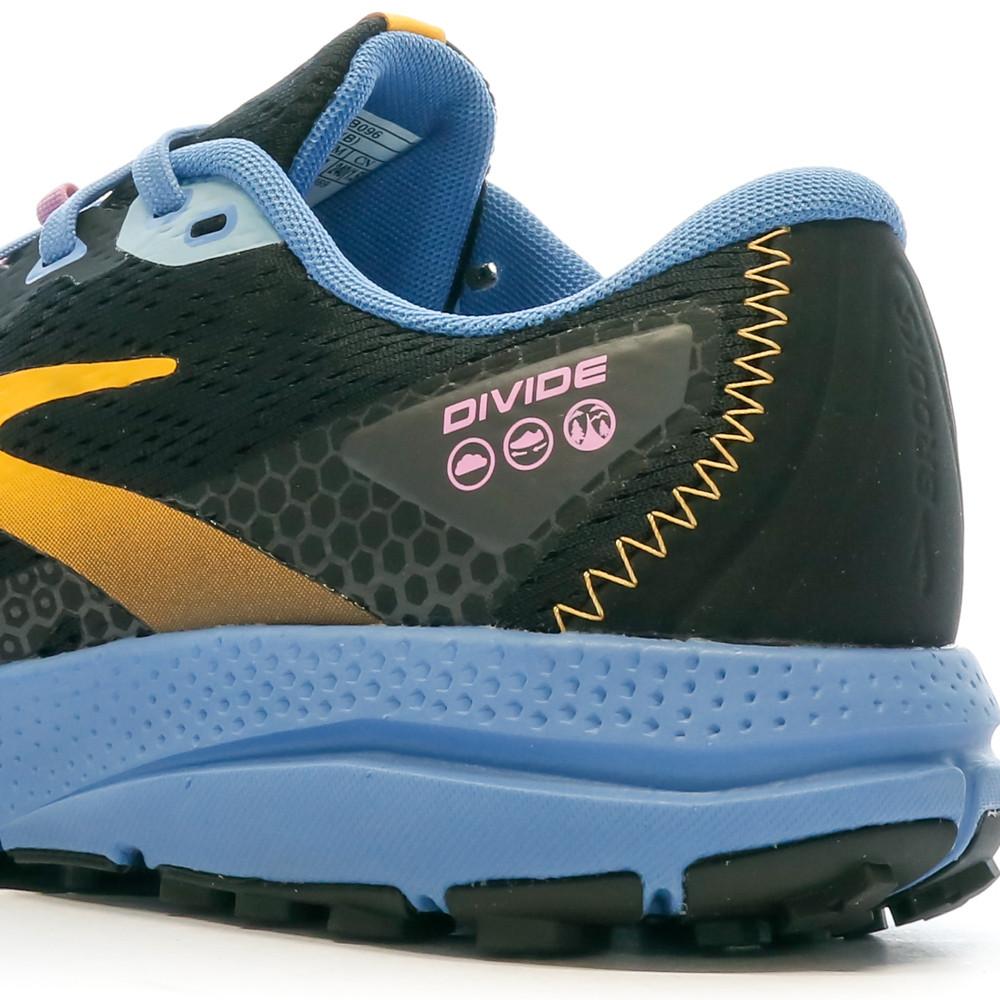 Chaussures de Trail Noir/Bleu Femme Brooks Divide 3 vue 7