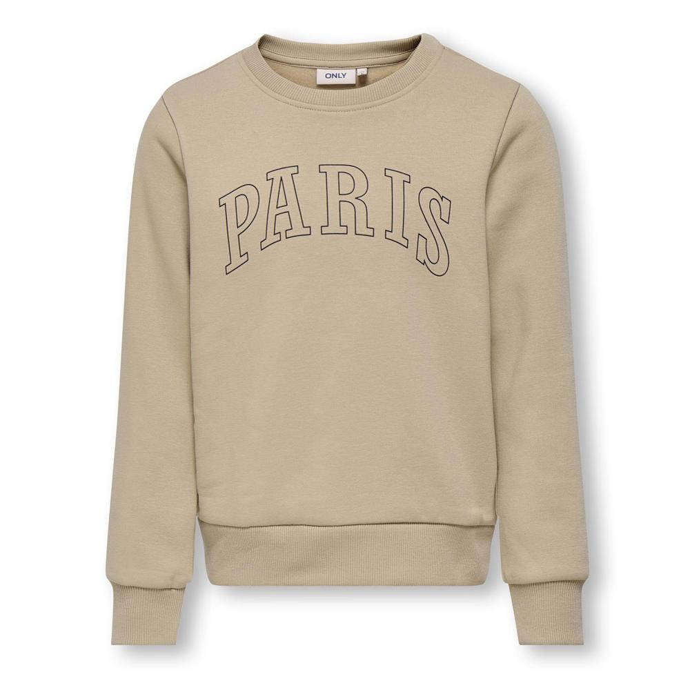 Sweat Beige Fille Kids ONLY Koglinna City pas cher