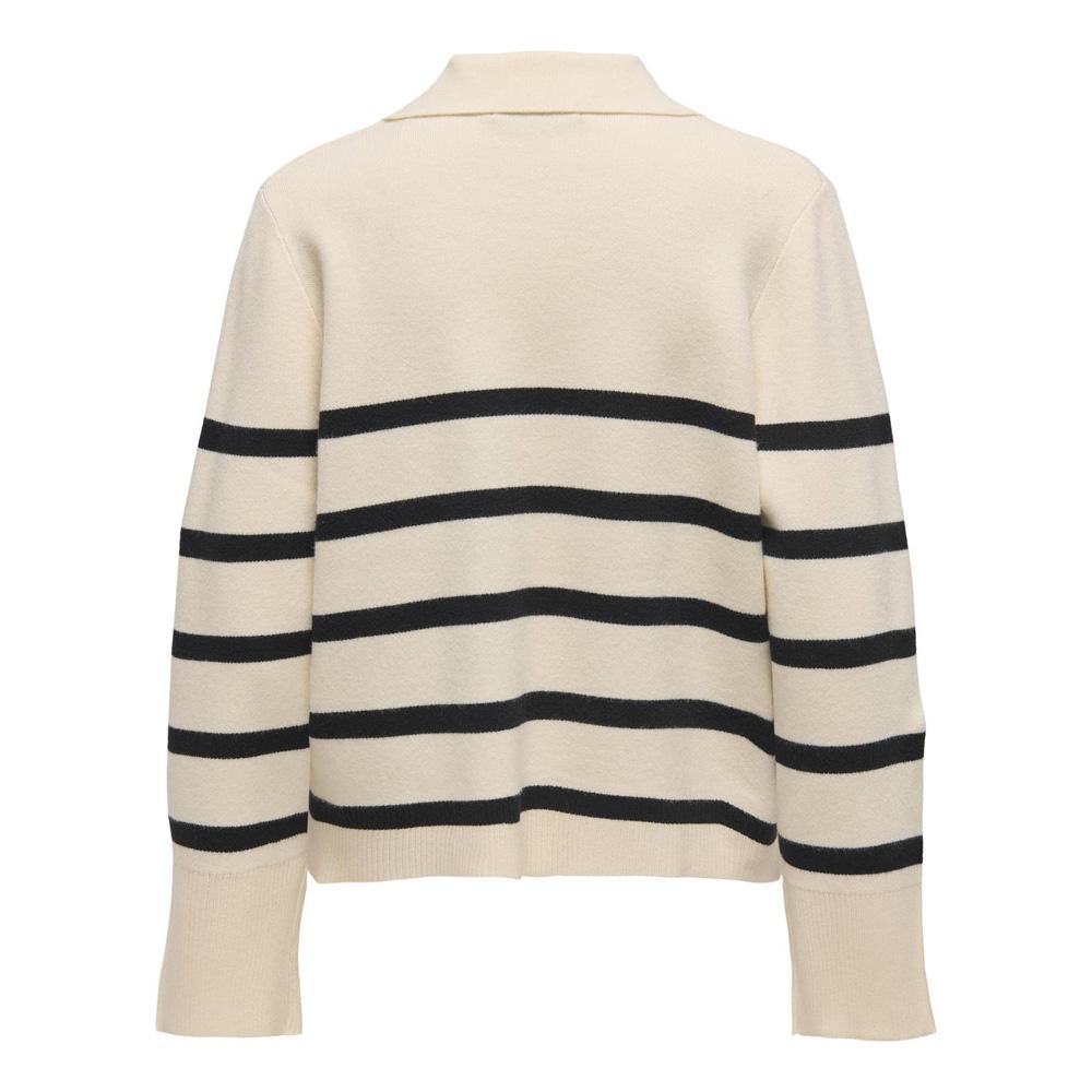 Pull Ecru/Noir Femme Only Monica vue 2