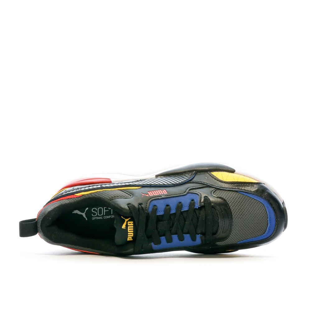 Baskets Blanche/Noir/Jaune Homme Puma X-ray 2 Square vue 4