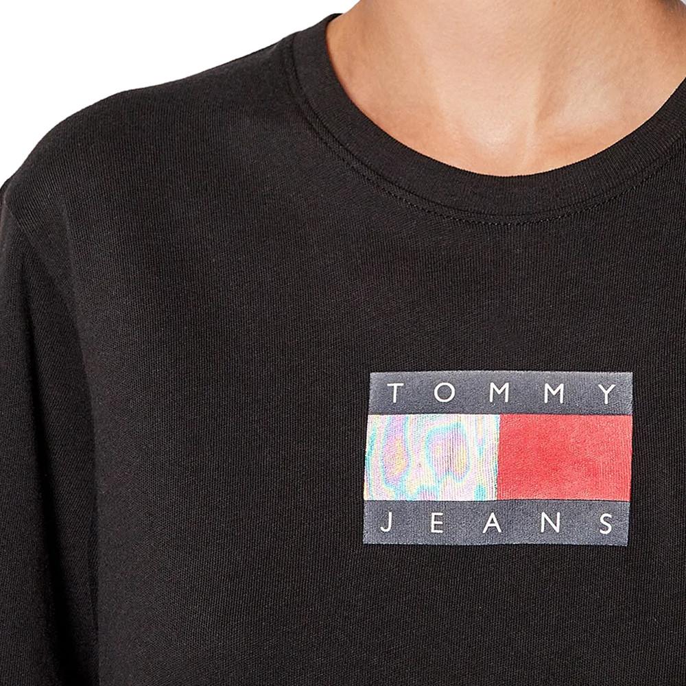 T-shirt Noir Femme Tommy Jeans Crop vue 3