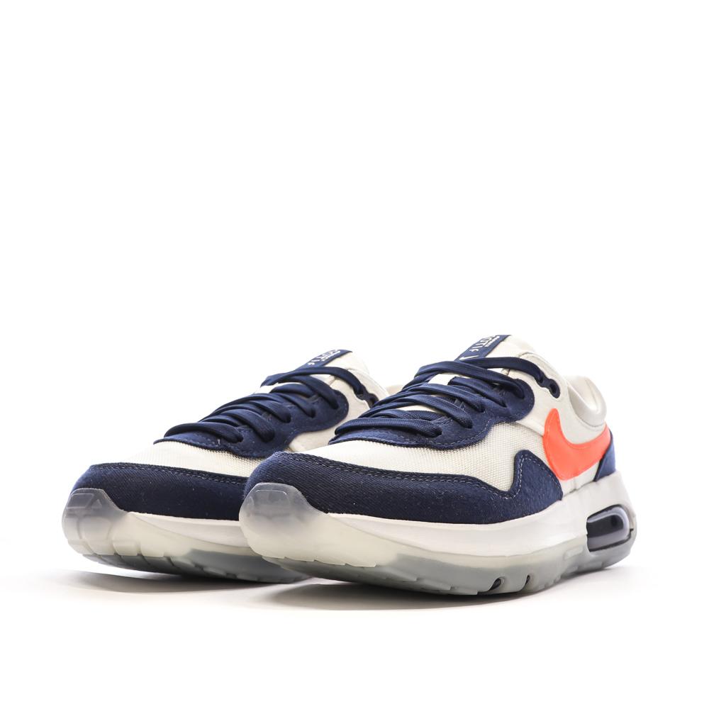 Baskets Blanc/Noir/Orange Garçon Nike Air Max vue 6