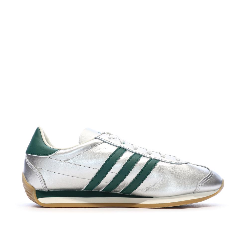 Baskets Argent/Vert Femme Adidas Country vue 2