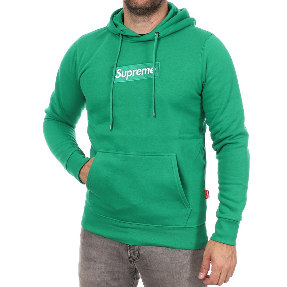 Sweat à Capuche Vert Homme Supreme Grip Lenny pas cher
