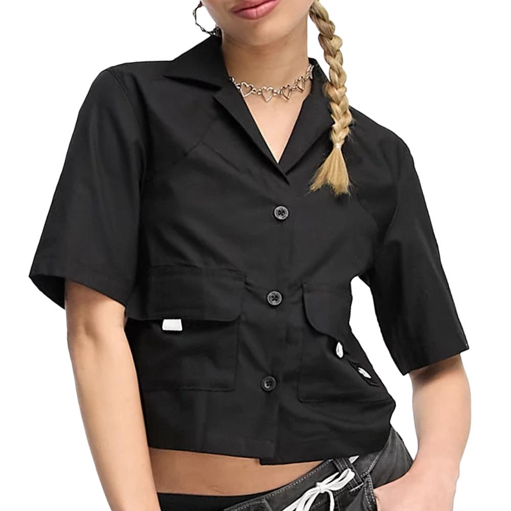 Chemise Manches Courtes Noir Femme The North Face Boxy pas cher