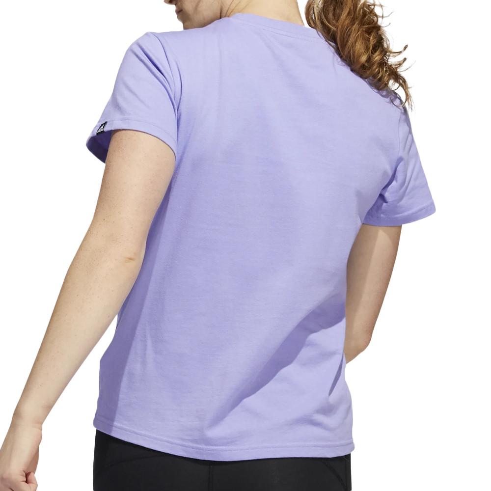 T-shirt Violet Femme Adidas Fun Sport vue 2