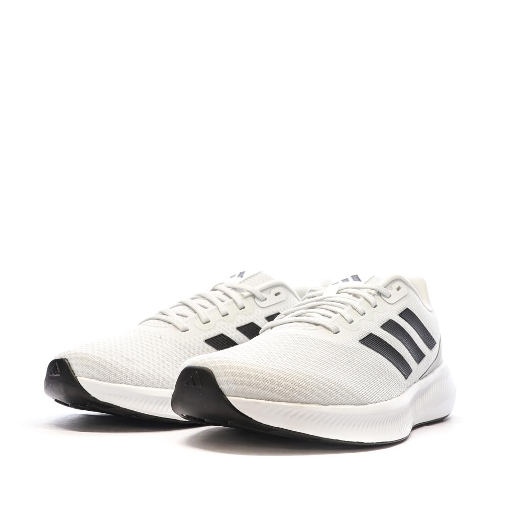 Chaussures de running Blanches/Noires Homme Adidas Runfalcon ID2292 vue 4