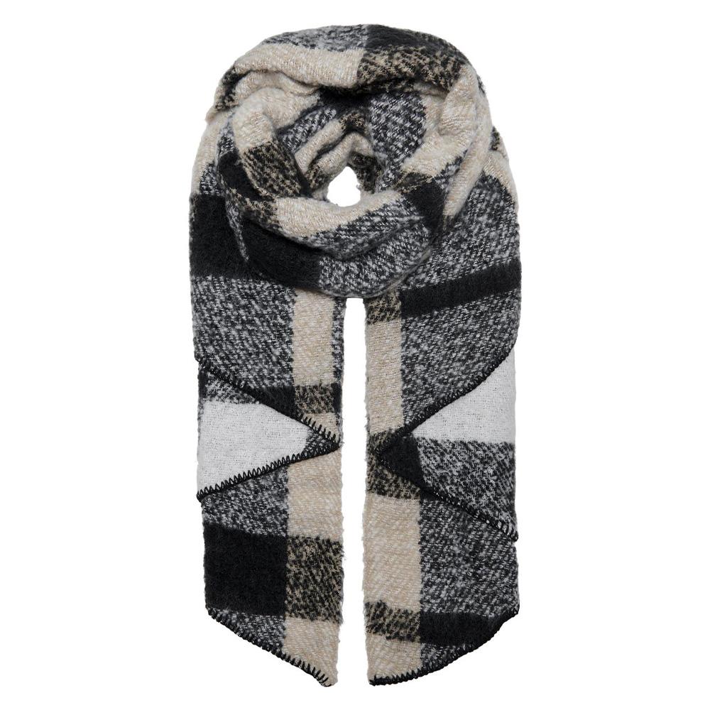 Écharpe Noire/Gris à Motifs Femme Only Lima pas cher