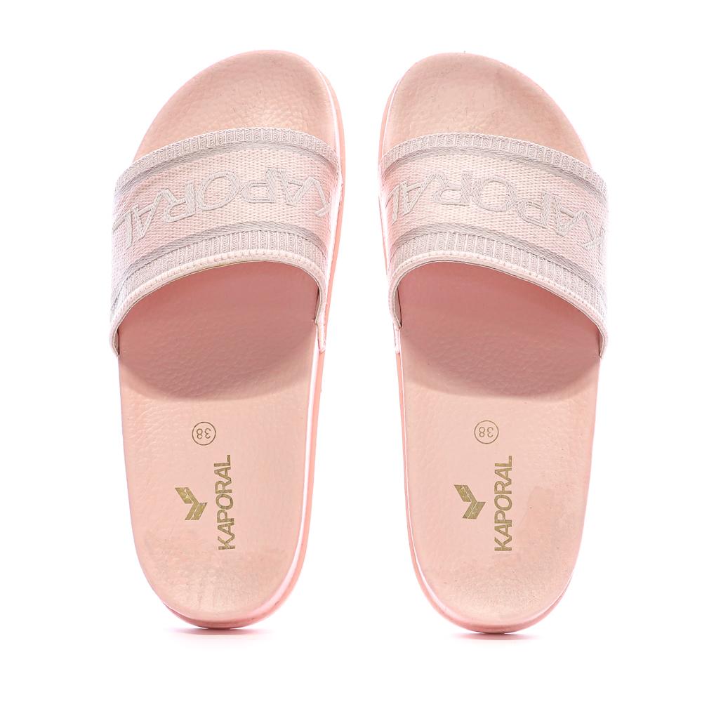 Claquettes Rose Femme Kaporal Tapioca vue 3