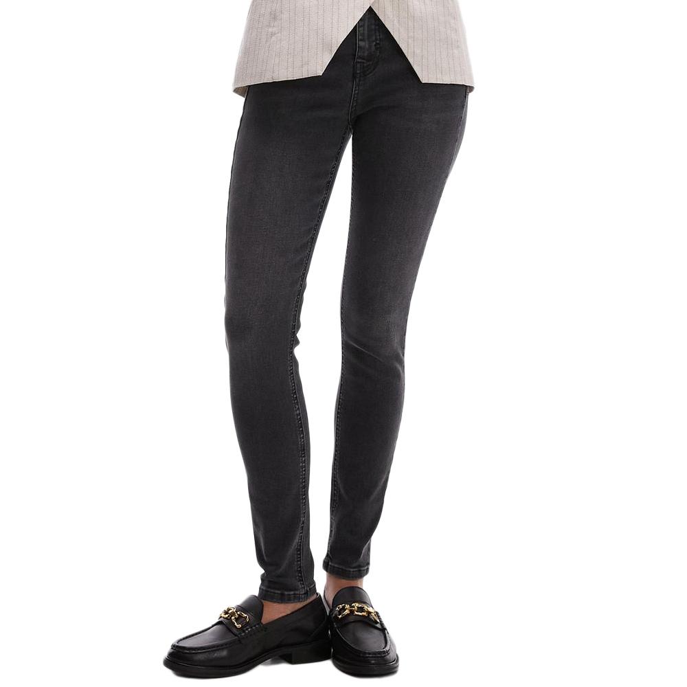 Jean Gris Femme Topshop Jamie Hr Slim pas cher
