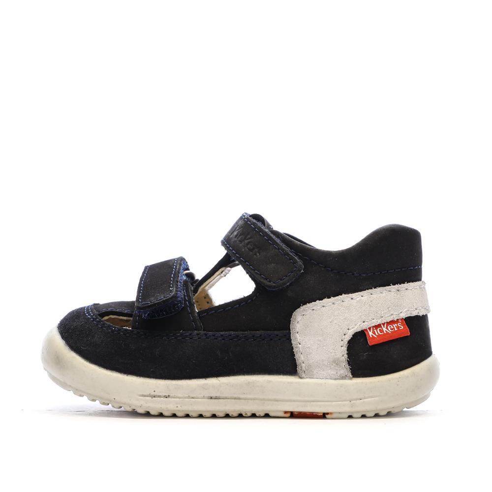 Sandales Marine Garçon Kickers Salome pas cher
