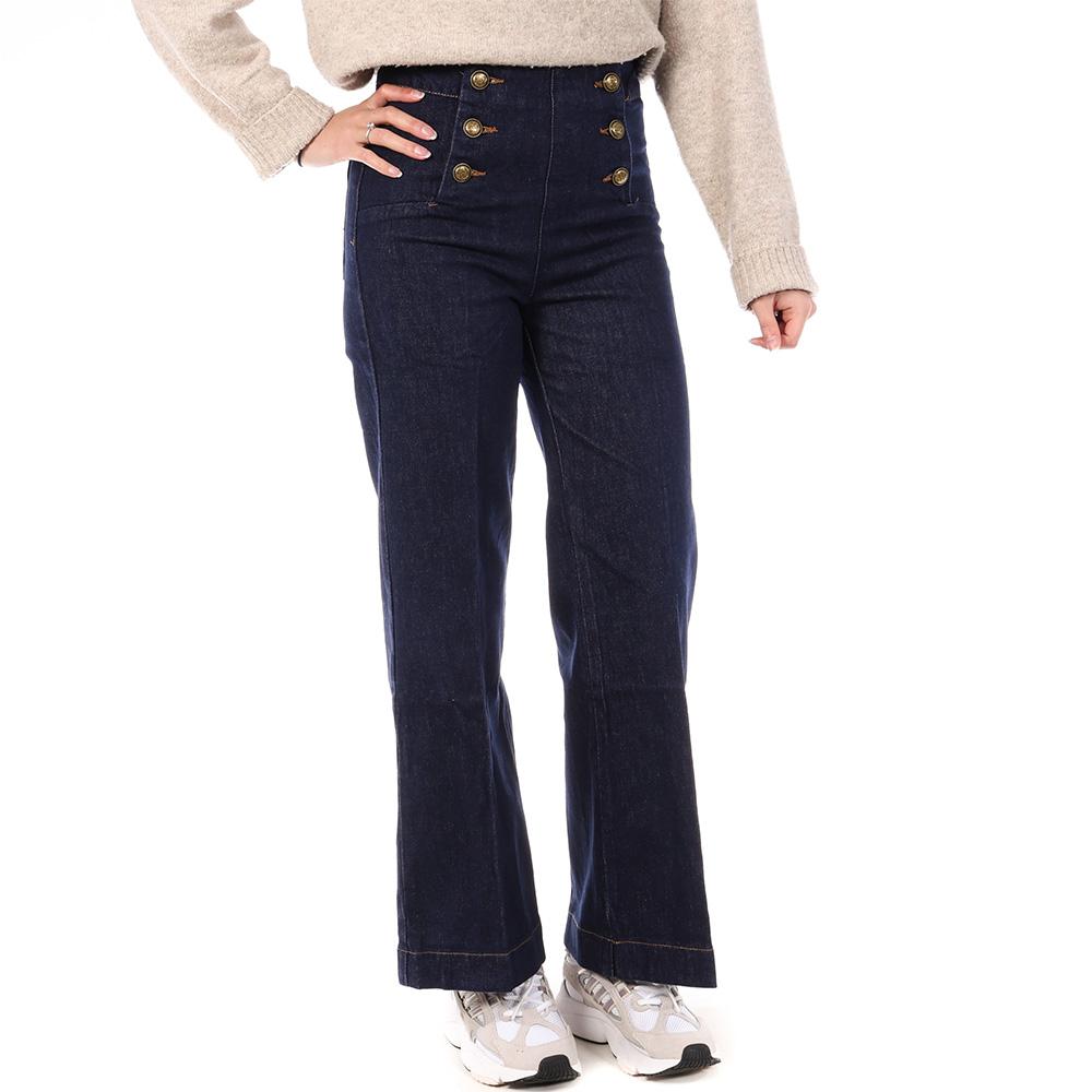 Jean Bleu Brut Femme Oraije Ankle Wide Victorine pas cher